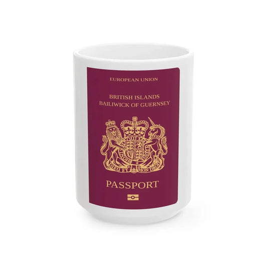 Guernsey Passport - White Coffee Mug 15oz - Go Mug Yourself