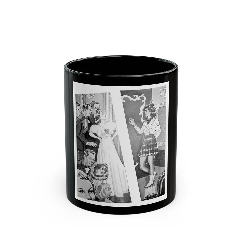 Guest of Honor, The American Girl, December 1938 - Black Coffee Mug-11oz-Go Mug Yourself