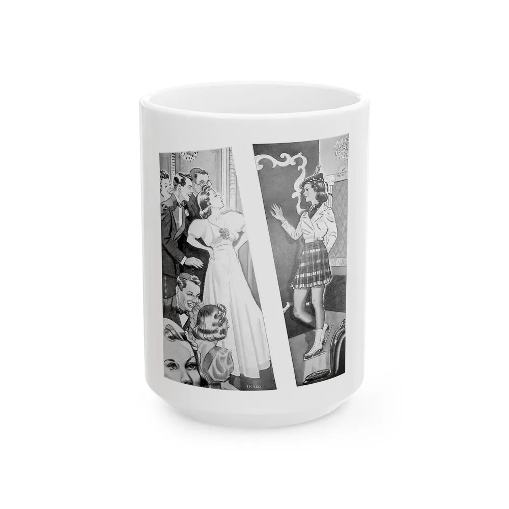 Guest of Honor, The American Girl, December 1938 - White Coffee Mug-15oz-Go Mug Yourself