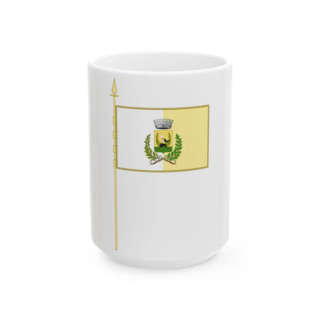Guidizzolo-Bandiera con Asta (Italy) White Coffee Mug 15oz - Go Mug Yourself