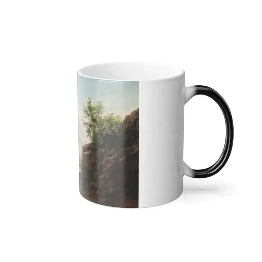 Guido Agostini (1883-%3f) A girl on the road to San Marcello Pistoiese, Italy - Oil on Canvas - Color Changing Mug 11oz - Go Mug Yourself