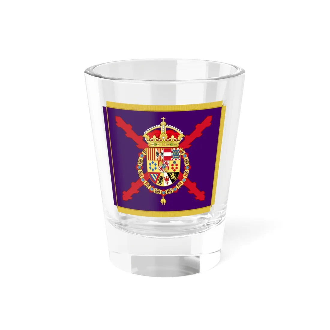 Guidon of King Alfonso XIII (Spain) Shot Glass 1.5oz 1.5oz - Go Mug Yourself