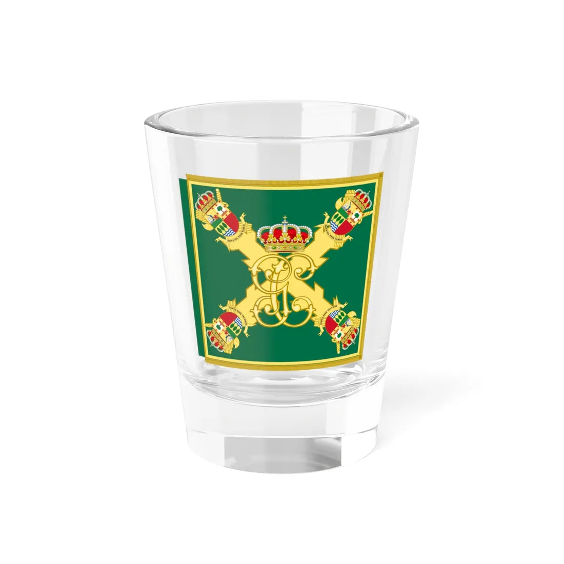 Guidon of the 11th Zone of the Guardia Civil - Basque Country (Spain) Shot Glass 1.5oz 1.5oz - Go Mug Yourself