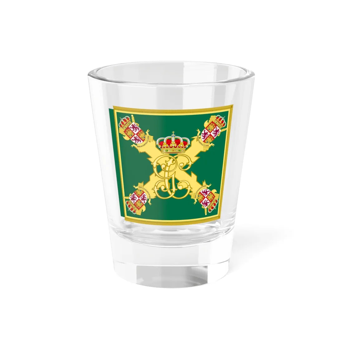 Guidon of the 12th Zone of the Guardia Civil - Castile and Leon (Spain) Shot Glass 1.5oz 1.5oz - Go Mug Yourself