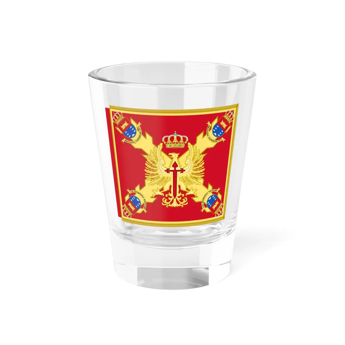 Guidon of the 16th Brigate Canarias (Spain) Shot Glass 1.5oz 1.5oz - Go Mug Yourself