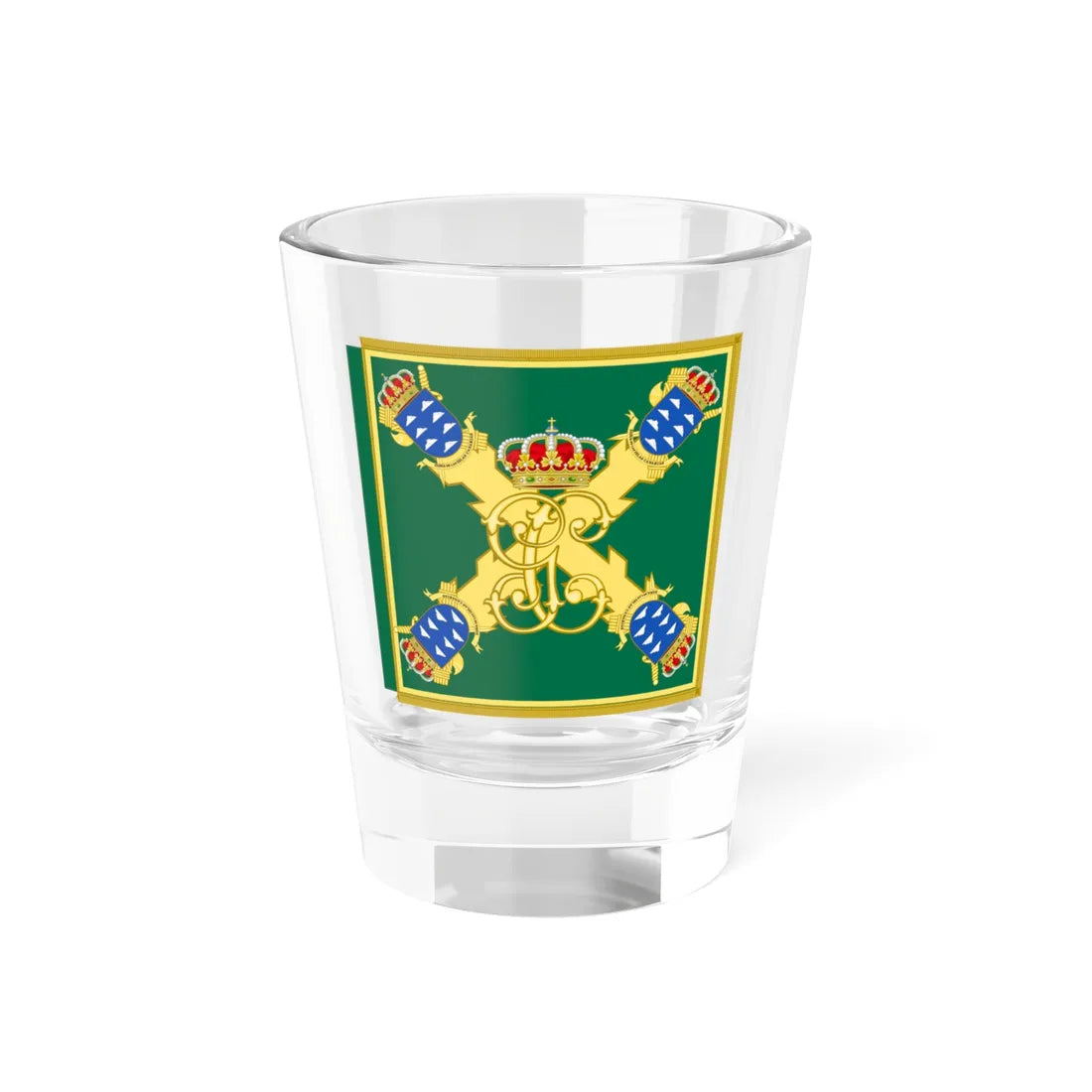 Guidon of the 16th Zone of the Guardia Civil - Canary Islands (Spain) Shot Glass 1.5oz 1.5oz - Go Mug Yourself
