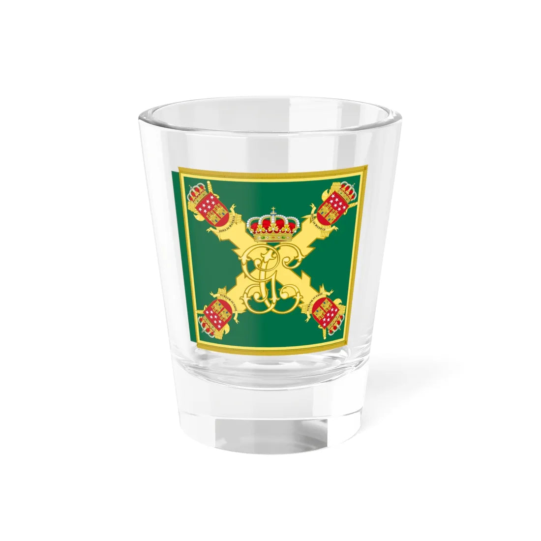 Guidon of the 1st Zone of the Guardia Civil - Madrid (Spain) Shot Glass 1.5oz 1.5oz - Go Mug Yourself