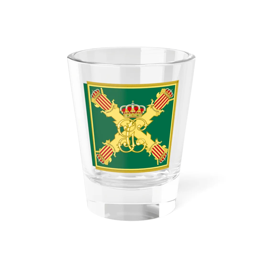 Guidon of the 7th Zone of the Guardia Civil - Catalonia (Spain) Shot Glass 1.5oz 1.5oz - Go Mug Yourself