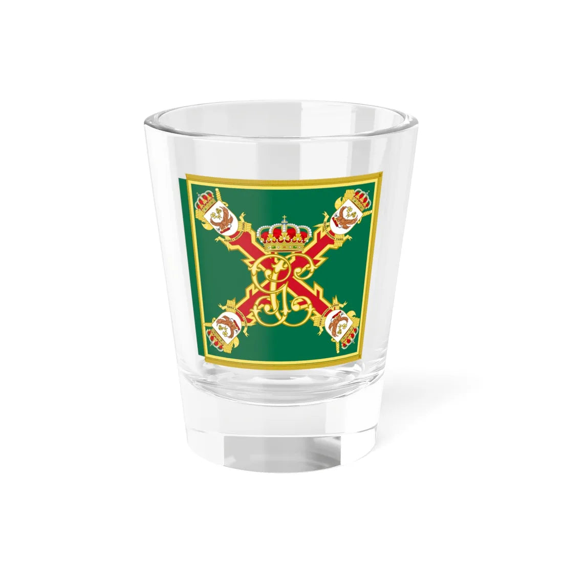 Guidon of the Guardia Civil Explosive Artifacts Defuser and CBRN Defense Service (Spain) Shot Glass 1.5oz 1.5oz - Go Mug Yourself