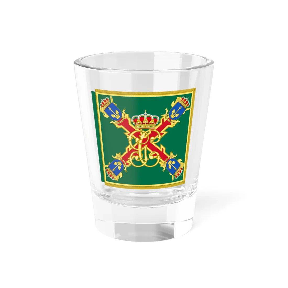Guidon of the Guardia Civil Naval Service (Spain) Shot Glass 1.5oz 1.5oz - Go Mug Yourself