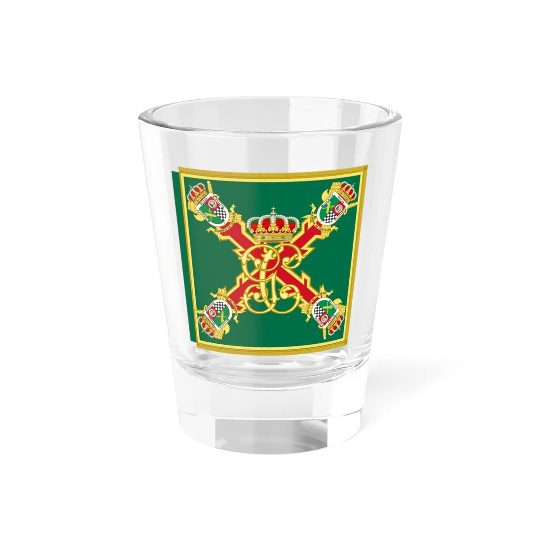 Guidon of the Guardia Civils Officers Academy (Spain) Shot Glass 1.5oz 1.5oz - Go Mug Yourself