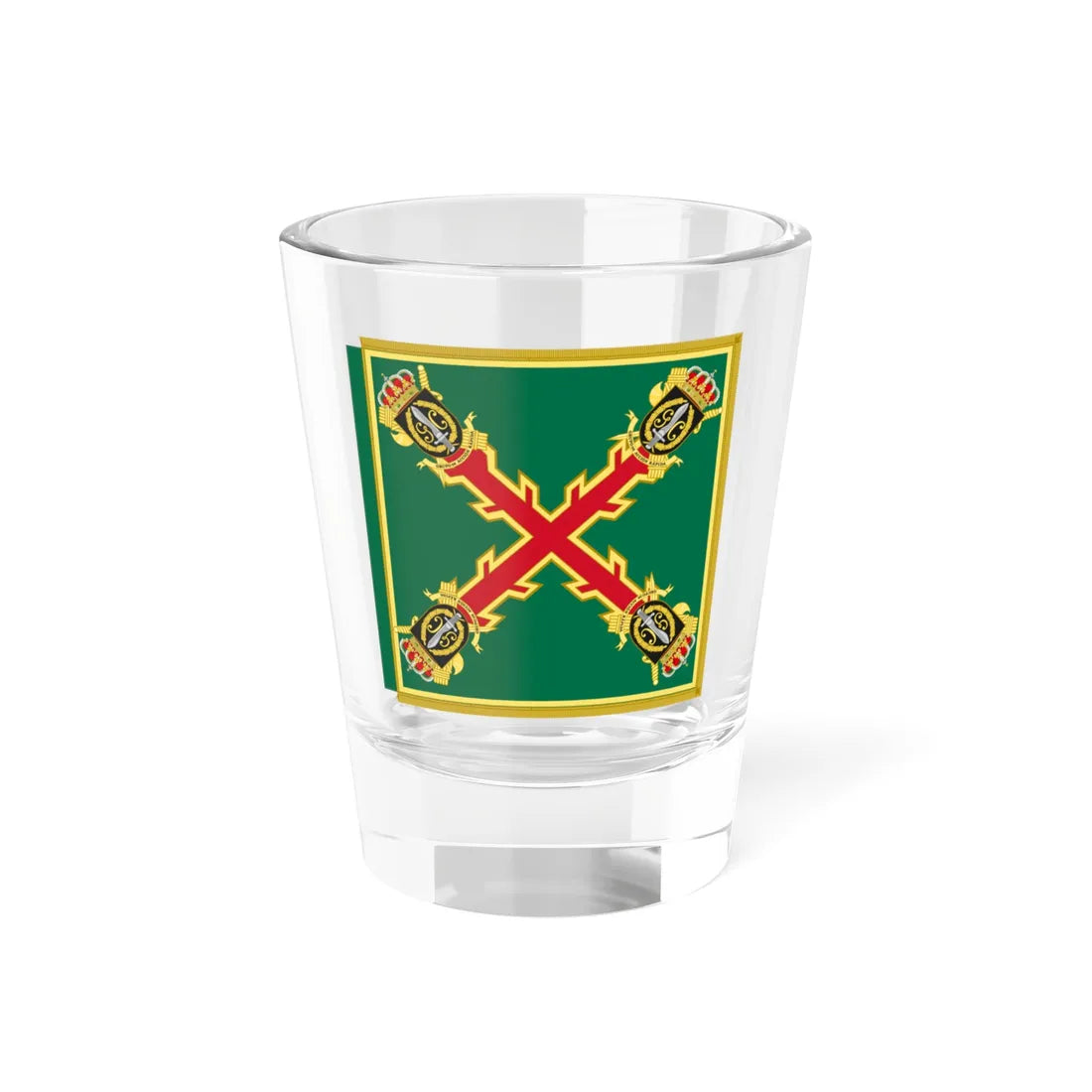 Guidon of the Guardia Civils Rapid Reaction Group (Spain) Shot Glass 1.5oz 1.5oz - Go Mug Yourself