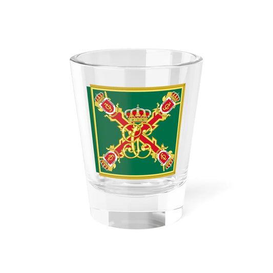 Guidon of the School of Young Guards Duke of Ahumada (Spain) Shot Glass 1.5oz 1.5oz - Go Mug Yourself