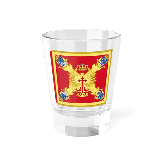 Guidon of the Spanish Army Land Force (Spain) Shot Glass 1.5oz 1.5oz - Go Mug Yourself
