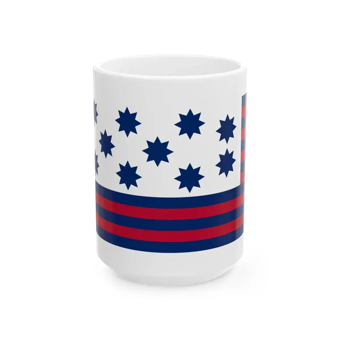 Guilford Courthouse Flag (United States) White Coffee Mug 15oz - Go Mug Yourself