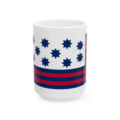 Guilford Courthouse Flag (United States) White Coffee Mug 15oz - Go Mug Yourself