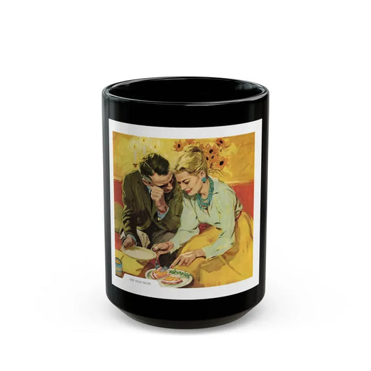 Gulden's Mustard ad, Ladies' Home Journal, April 1960 - Black Coffee Mug 15oz - Go Mug Yourself