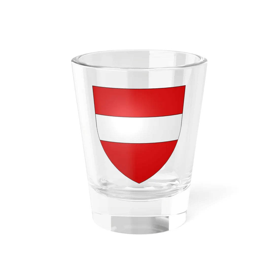 Gules a fess argent (Austria) (Coat of Arms) Shot Glass 1.5oz 1.5oz - Go Mug Yourself