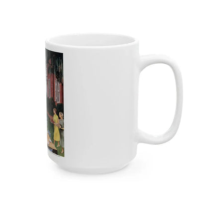 Gulf Coast Shrimp Supper, Collier's,  March 19, 1954 - White Coffee Mug - Go Mug Yourself