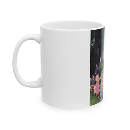 Gulf Coast Shrimp Supper, Collier's,  March 19, 1954 - White Coffee Mug - Go Mug Yourself