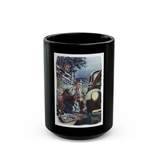 Gulfpride ad, The Saturday Evening Post, May 6, 1944 - Black Coffee Mug 15oz - Go Mug Yourself