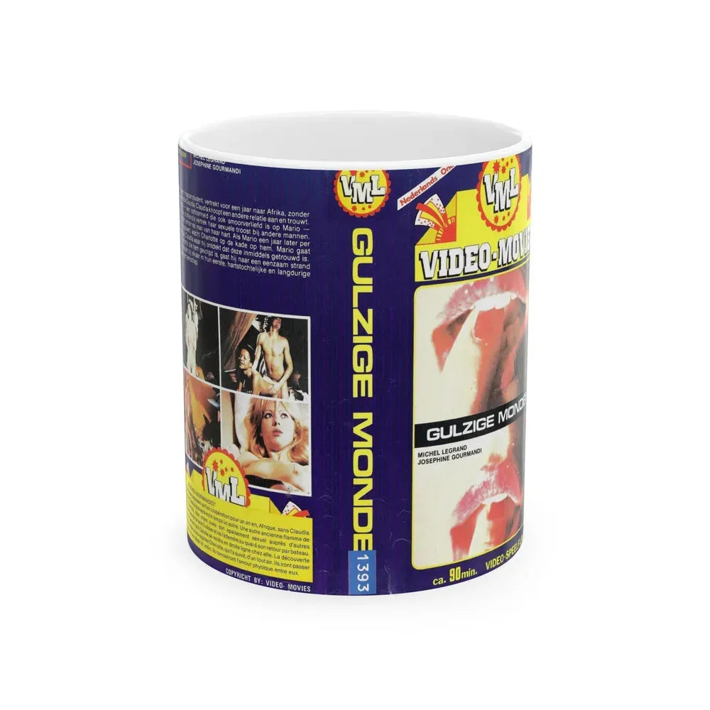 GULZIGE MONDEN (VHS COVER) - White Coffee Mug 11oz - Go Mug Yourself