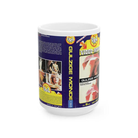GULZIGE MONDEN (VHS COVER) - White Coffee Mug 15oz - Go Mug Yourself