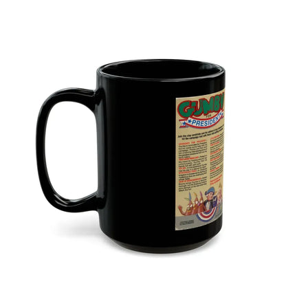 GUMBY FOR PRESIDENT (VHS COVER) - Black Coffee Mug - Go Mug Yourself