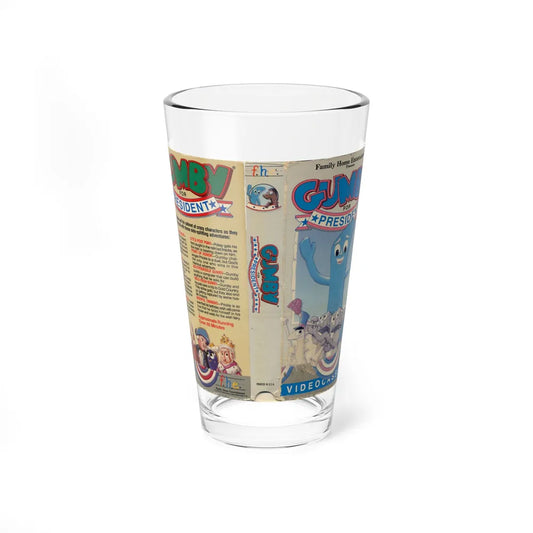 GUMBY FOR PRESIDENT (VHS COVER) Pint Glass 16oz 16oz - Go Mug Yourself