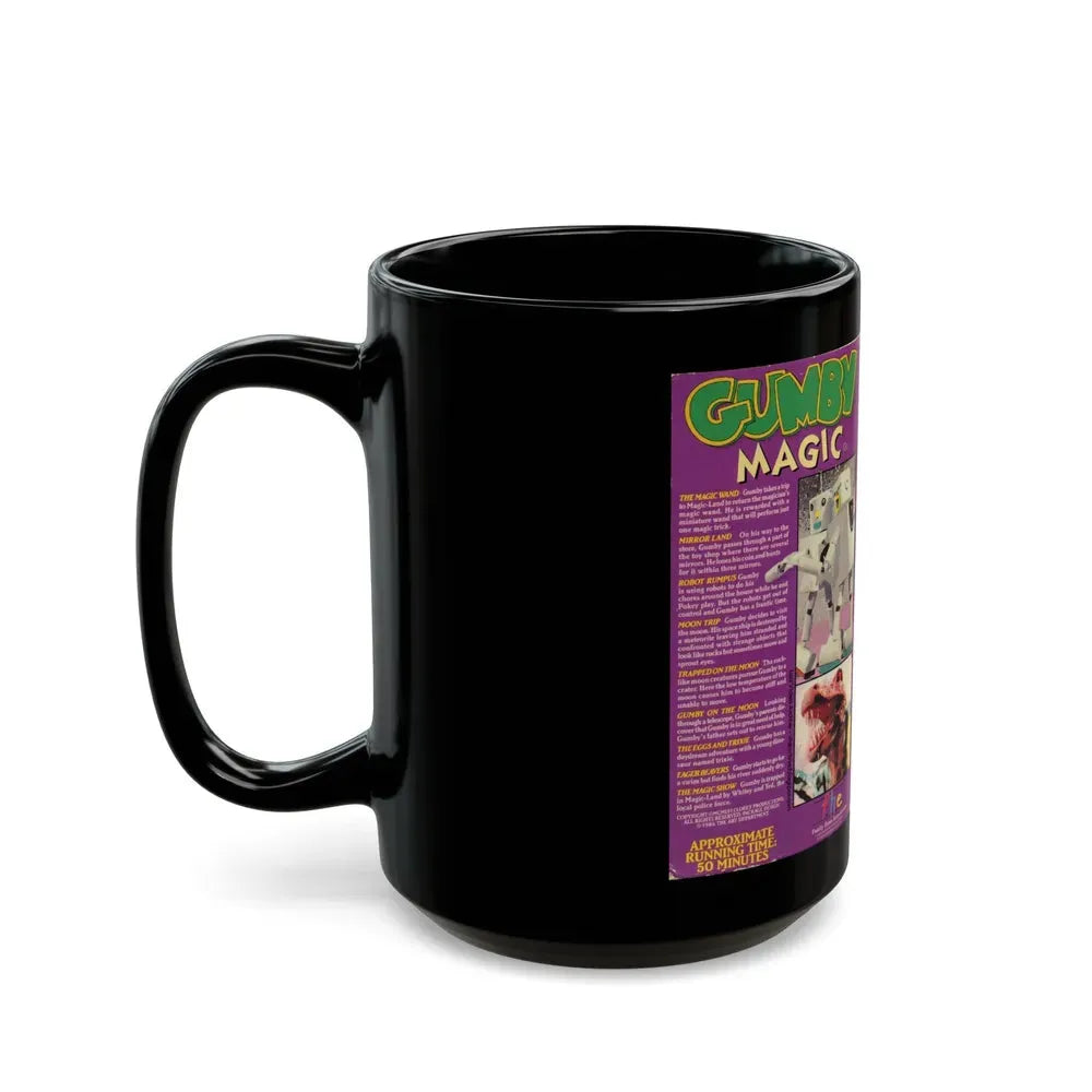GUMBY MAGIC (VHS COVER) - Black Coffee Mug - Go Mug Yourself