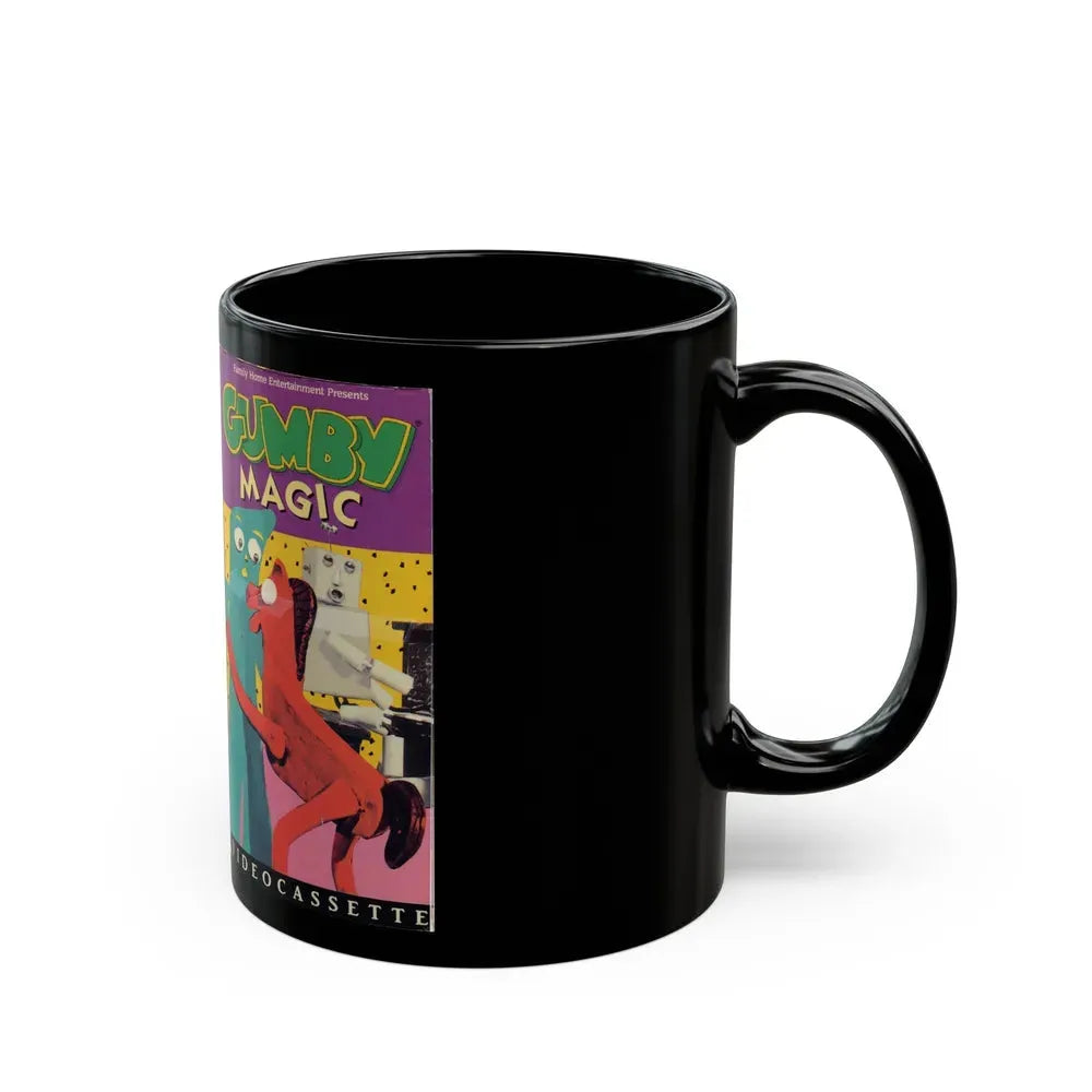 GUMBY MAGIC (VHS COVER) - Black Coffee Mug - Go Mug Yourself