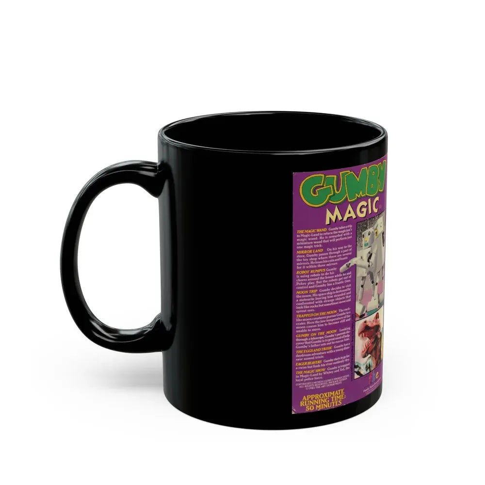 GUMBY MAGIC (VHS COVER) - Black Coffee Mug - Go Mug Yourself