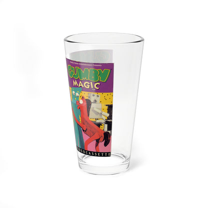 GUMBY MAGIC (VHS COVER) Pint Glass 16oz-Go Mug Yourself