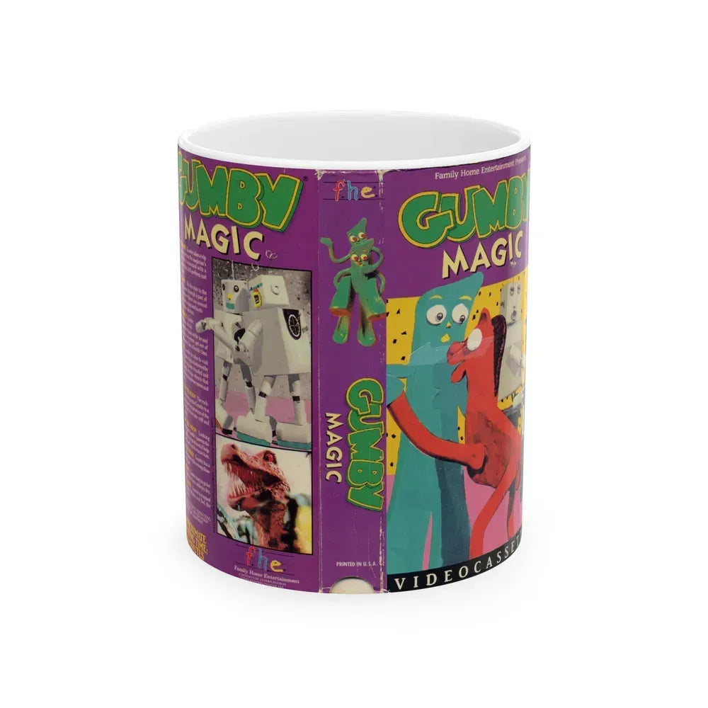 GUMBY MAGIC (VHS COVER) - White Coffee Mug 11oz - Go Mug Yourself