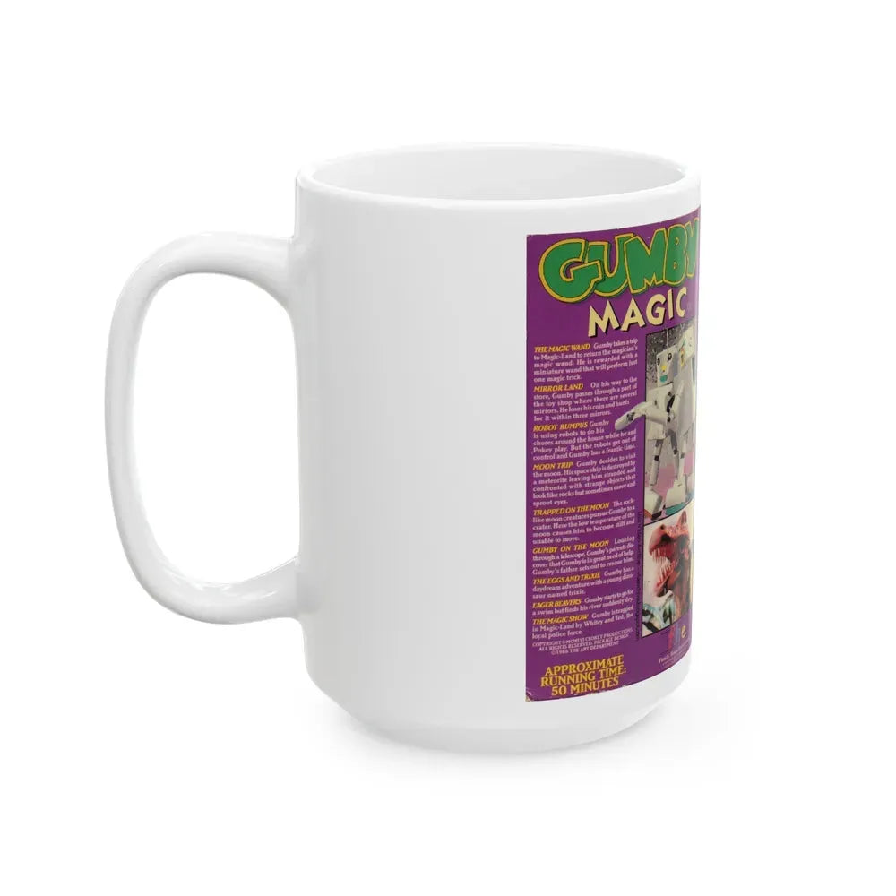 GUMBY MAGIC (VHS COVER) - White Coffee Mug - Go Mug Yourself