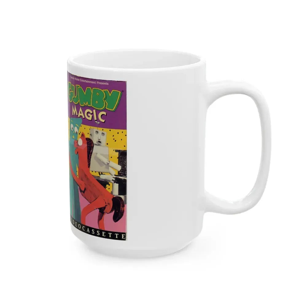 GUMBY MAGIC (VHS COVER) - White Coffee Mug - Go Mug Yourself