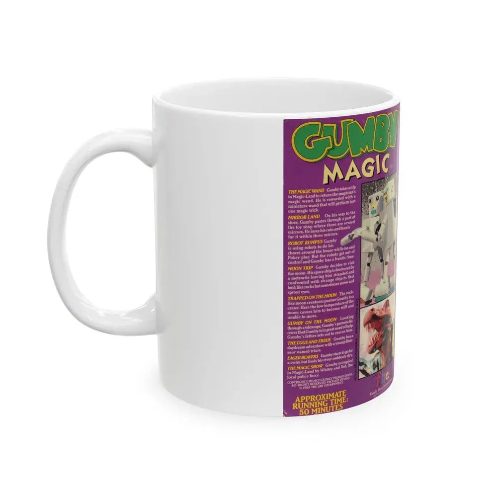 GUMBY MAGIC (VHS COVER) - White Coffee Mug - Go Mug Yourself