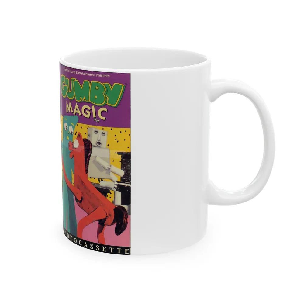 GUMBY MAGIC (VHS COVER) - White Coffee Mug-Go Mug Yourself