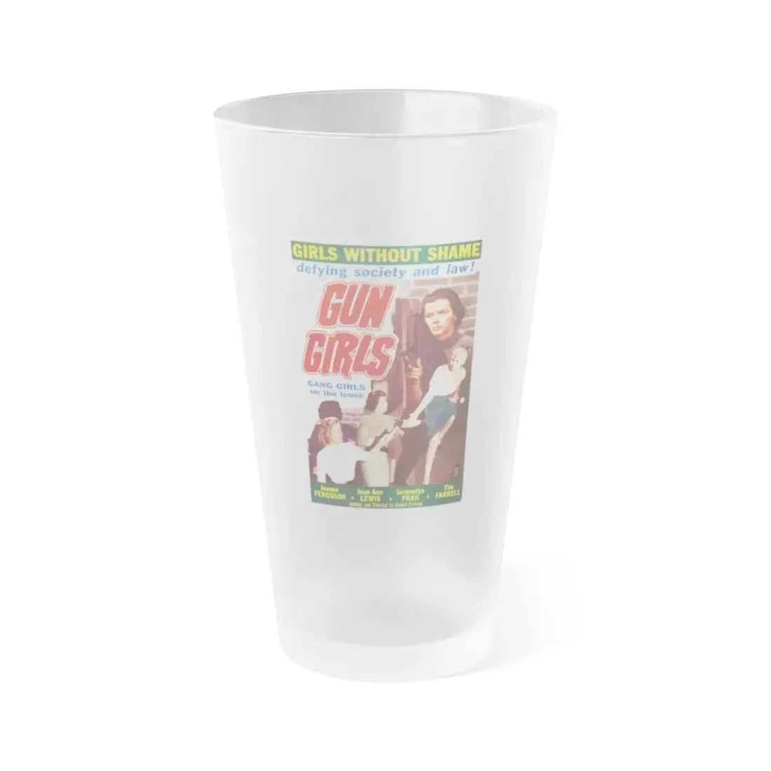 GUN GIRLS 1957 Movie Poster - Frosted Pint Glass 16oz Default Title - Go Mug Yourself