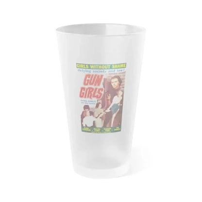 GUN GIRLS 1957 Movie Poster - Frosted Pint Glass 16oz Default Title - Go Mug Yourself