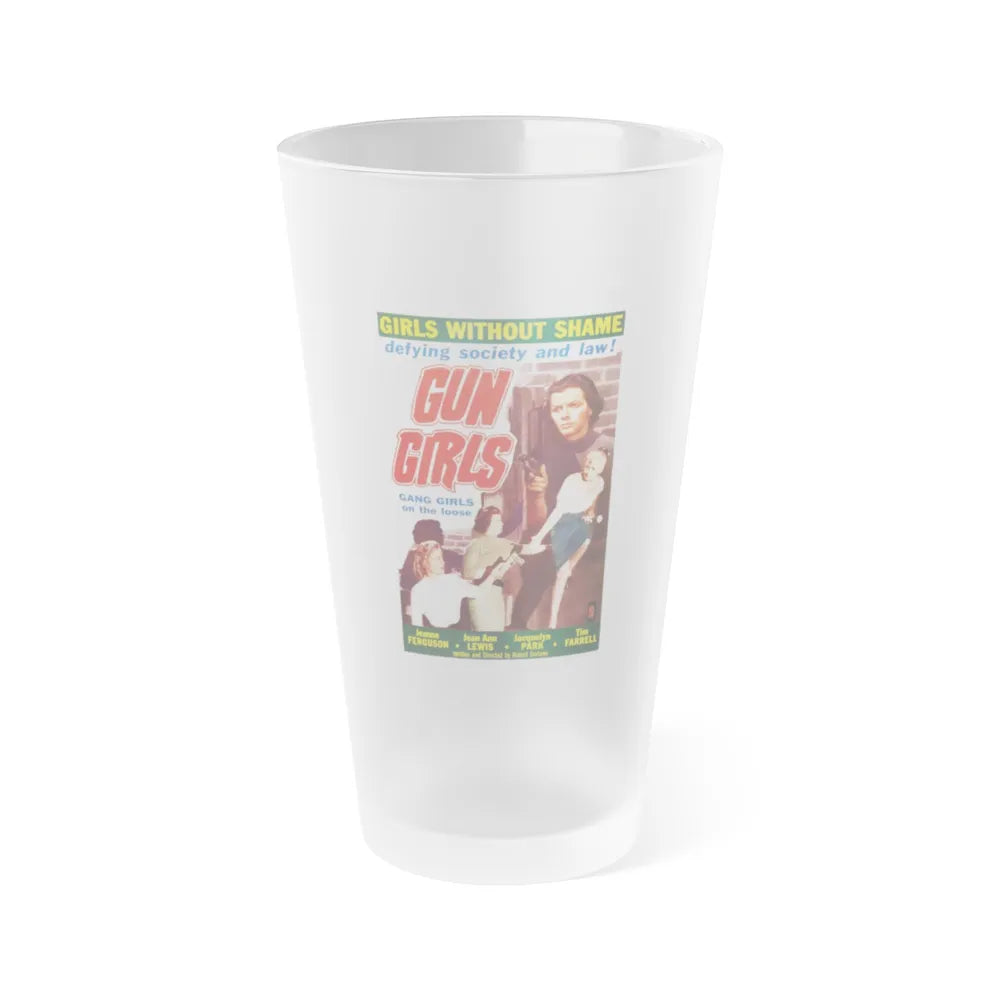 GUN GIRLS 1957 Movie Poster - Frosted Pint Glass 16oz-Go Mug Yourself