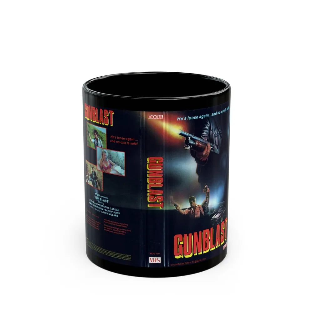 GUNBLAST (VHS COVER) - Black Coffee Mug-11oz-Go Mug Yourself