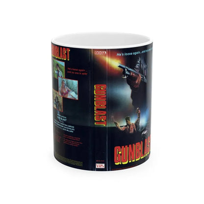 GUNBLAST (VHS COVER) - White Coffee Mug 11oz - Go Mug Yourself