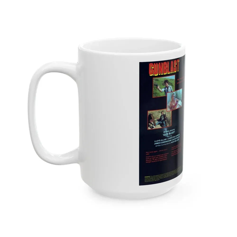 GUNBLAST (VHS COVER) - White Coffee Mug - Go Mug Yourself