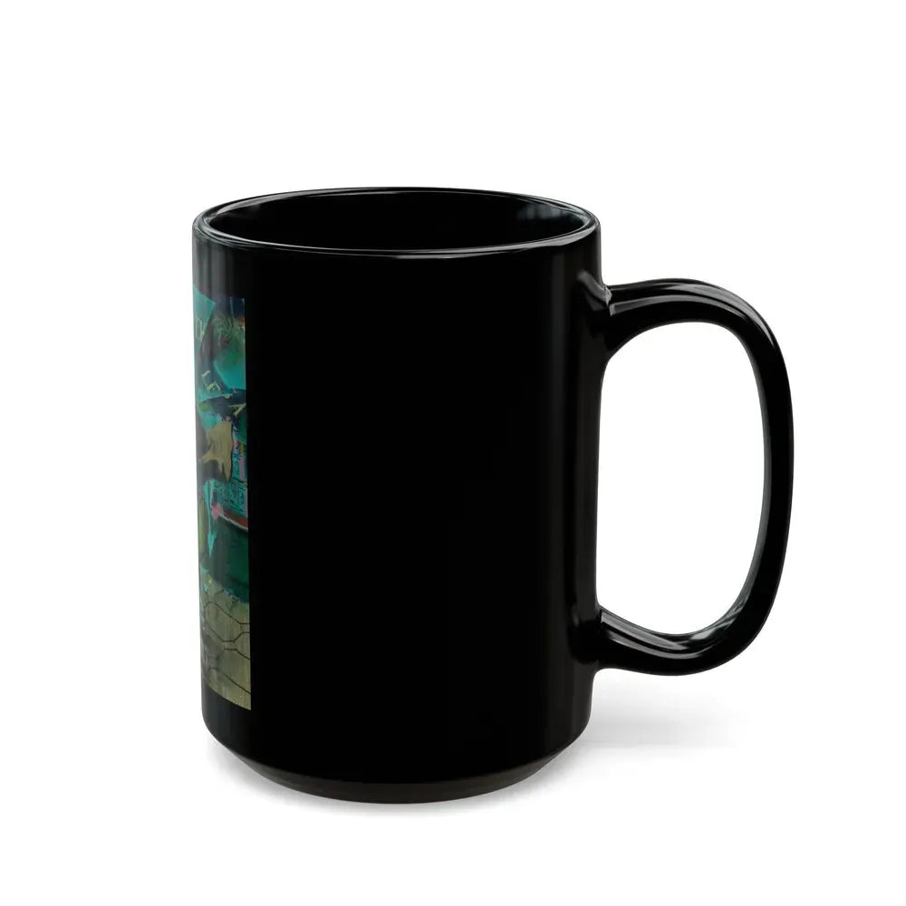 Gunman Shot by Police on City Street - Black Coffee Mug - Go Mug Yourself