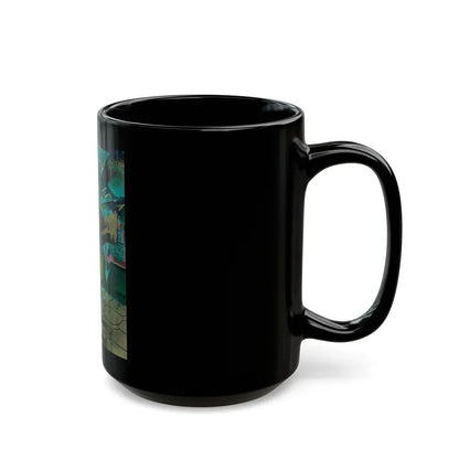 Gunman Shot by Police on City Street - Black Coffee Mug - Go Mug Yourself
