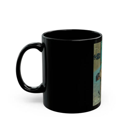 Gunman Shot by Police on City Street - Black Coffee Mug - Go Mug Yourself
