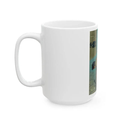 Gunman Shot by Police on City Street - White Coffee Mug - Go Mug Yourself
