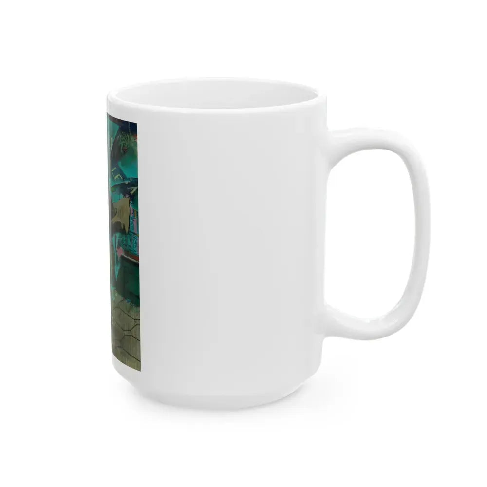 Gunman Shot by Police on City Street - White Coffee Mug - Go Mug Yourself