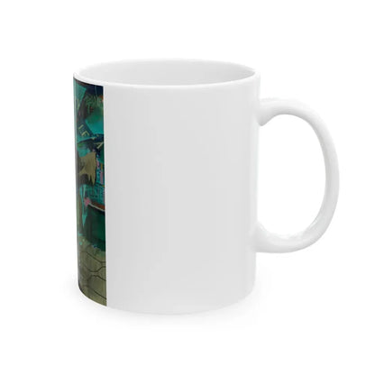 Gunman Shot by Police on City Street - White Coffee Mug - Go Mug Yourself